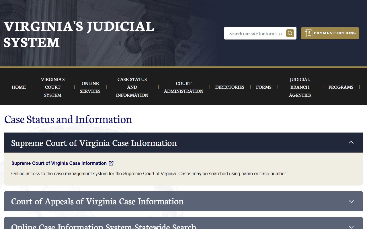 Virginia court case information hub for Brunswick County court records after arrest